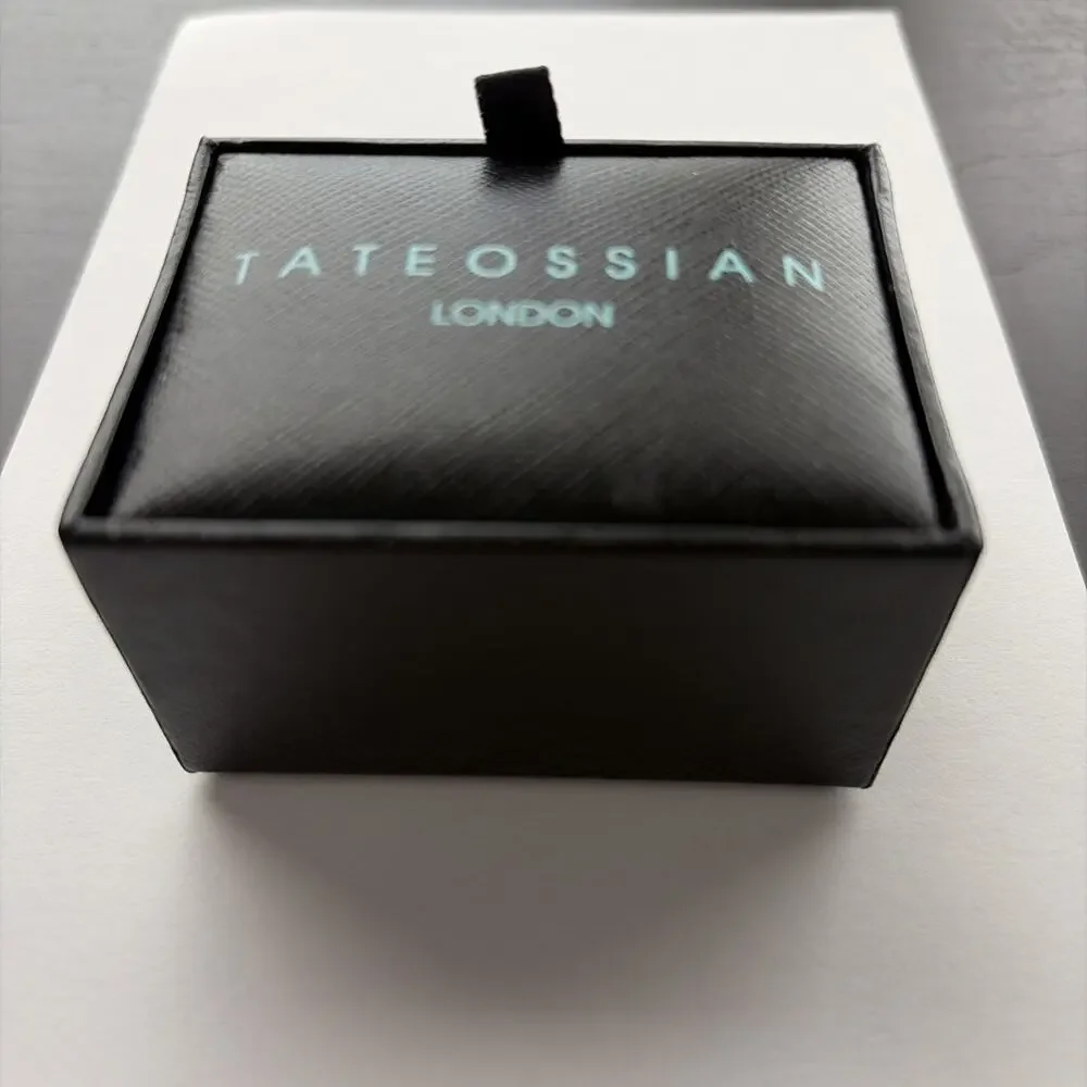 Vintage Robert Tateossian Sterling Cuff Links Spinning Lapis Globe